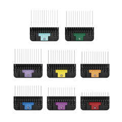 Andis Wide Clip-On Combs 8 pc set- Steel