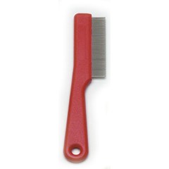 Flea Comb With Handle - Red