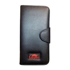Faux Leather 5 Scissor Snap Case Black