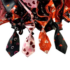 Valentines Small Necktie -Adj. - 25 Pck